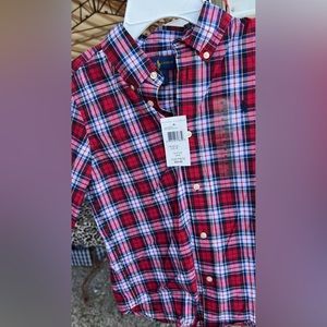 Ralph Lauren boys button down shirt size 6 NWT